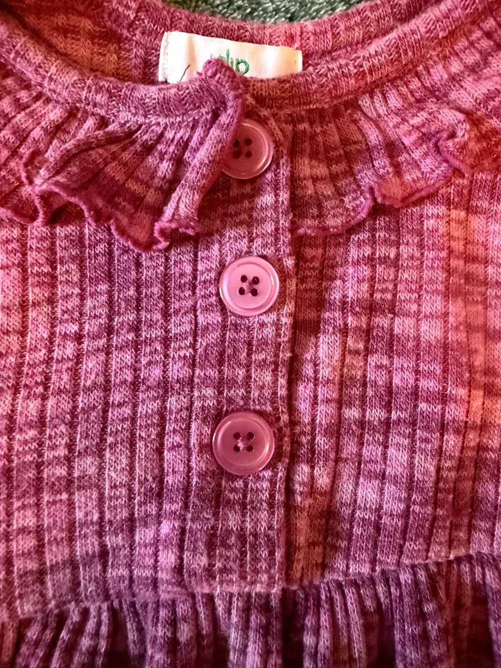 Dip Toddler Girls’ Purple-Pink Causal Ruffle-top Dress